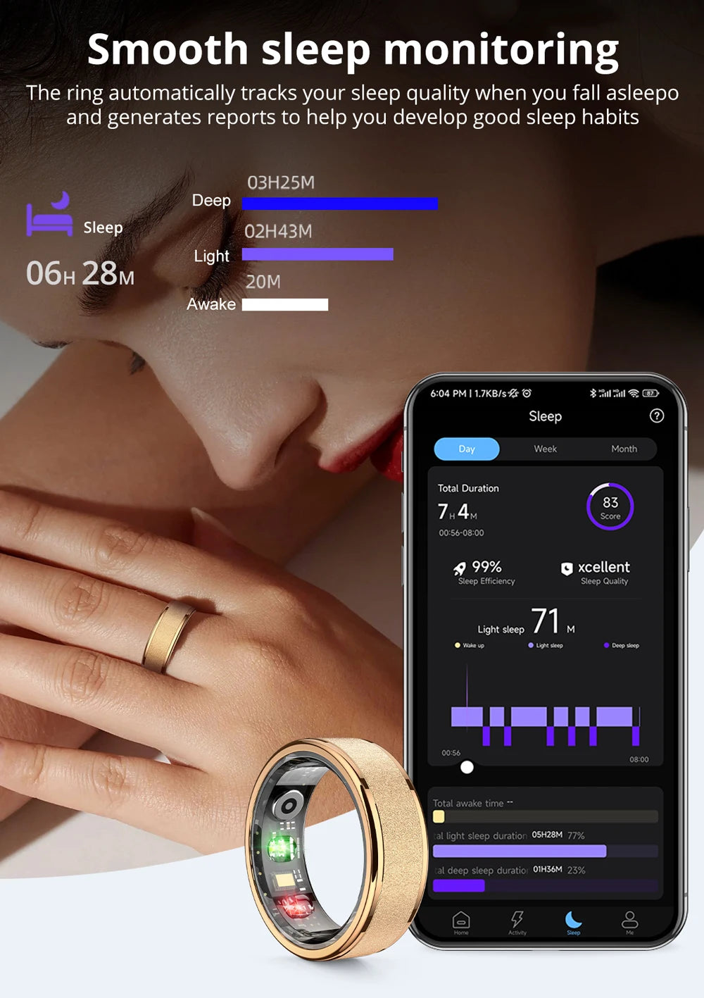 COLMI R10 – Smart Ring with 24/7 Heart, Sleep & SpO₂ Tracking. 💧5ATM | 🚚 Free Fast Shipping!