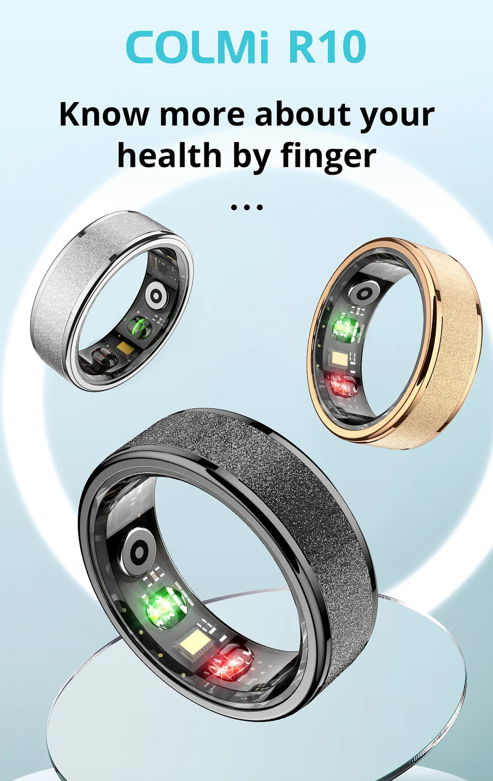 COLMI R10 – Smart Ring with 24/7 Heart, Sleep & SpO₂ Tracking. 💧5ATM | 🚚 Free Fast Shipping!